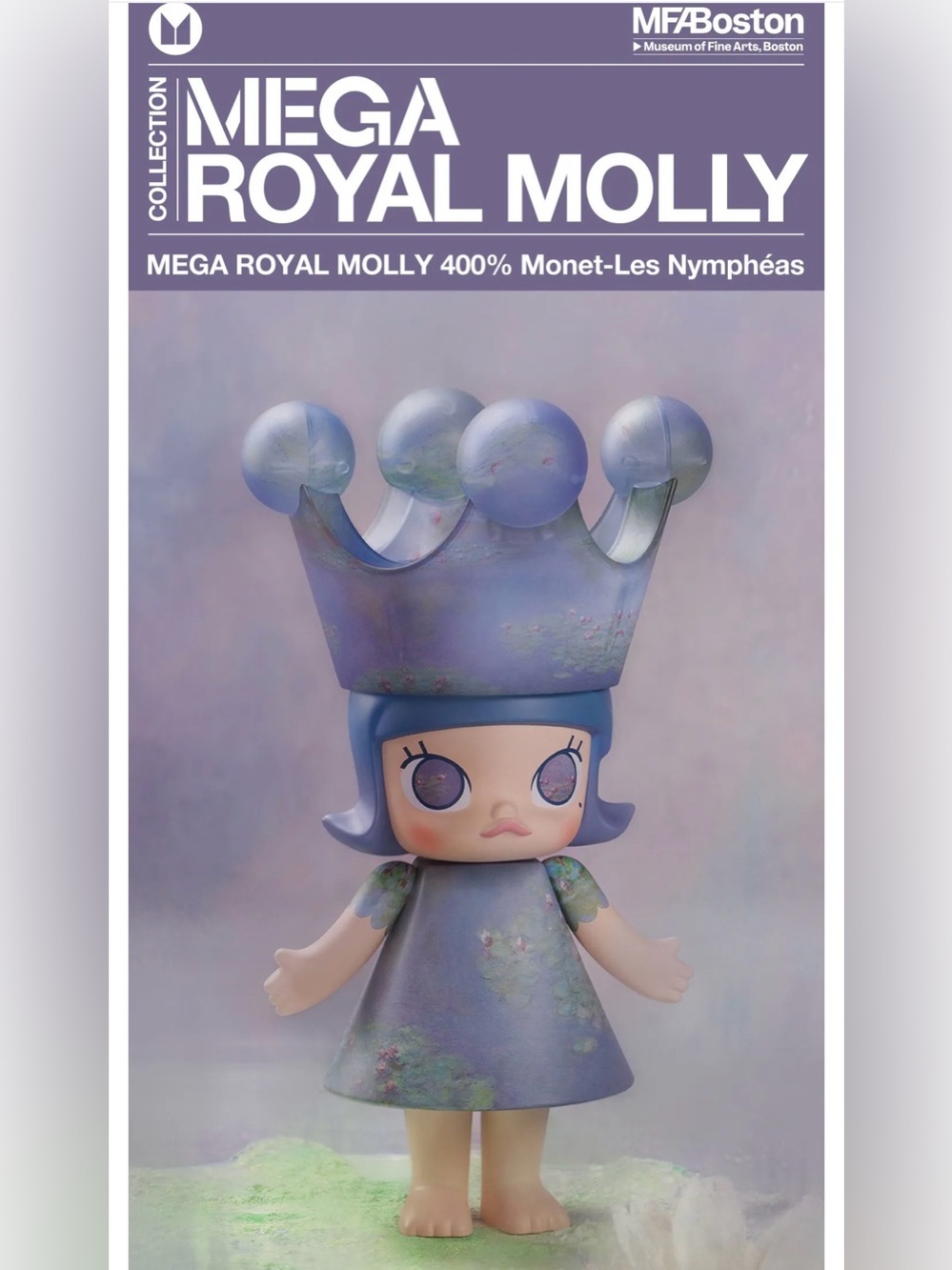 Authentic MEGA ROYAL MOLLY 400% Monet - Les Nymphéas - Factory Sealed
